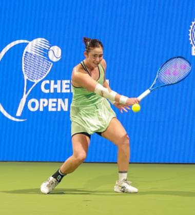 CHENNAI OPEN WTA, Tennis Damen 250 Chennai Open WTA 250 : Semi Finals Singles K. BIRRELL (AUS) Vs J.GARLAND (TPE) J.GARLAND (TPE) in action Chennai SDAT Stadium, Nungambakkam. India Copyright: xSukumarxSukumarx