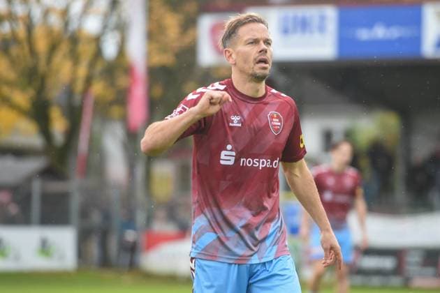 Fußball I Herren I Saison 2025-2026 I Regionalliga Nord I 17. Spieltag I SC Weiche Flensburg 08 - VfB Lübeck I 01.11.2025 Mads Winther Albaek (90, SC Weiche Flensburg 08) Copyright: xLobeca JanxKirschnerx