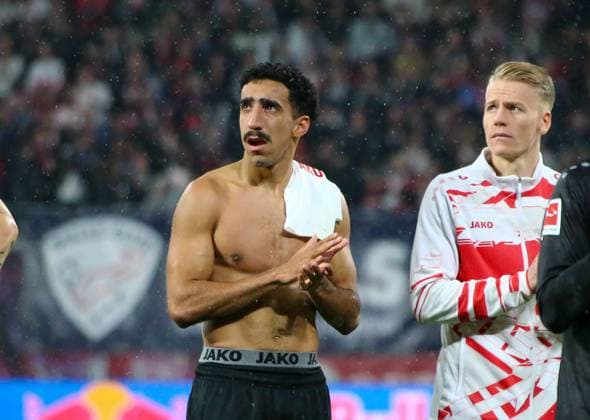 Deutschland: Fussball Bundesliga 2025 26, 9. Spieltag - RB Leipzig vs VfB Stuttgart - Red Bull Arena -Stadion (Leipzig): Tiago Tomas Tiago Tomas (VfB Stuttgart, 8) Leipzig Copyright: xAymanxAlahmedx