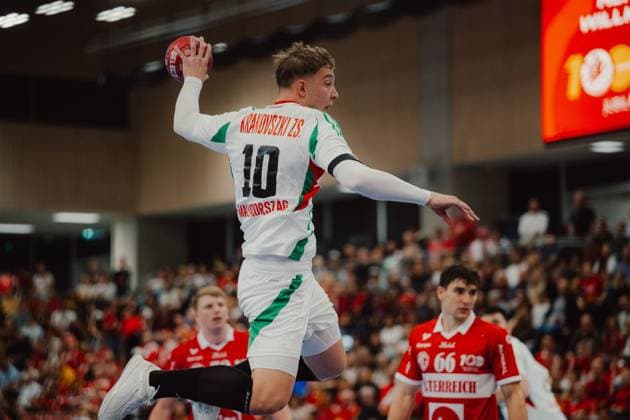 HANDBALL - OEHB, 100 years anniversary VIENNA,AUSTRIA,01.NOV.25 - HANDBALL - OEHB, Oesterreichischer Handballbund, Handball Austria, 100 years anniversary, test match, Austria vs Hungary. Image shows Zsolt Krakovszki (HUN).  GEPAxpictures xAlexanderxSolc