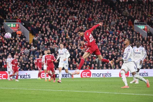 Liverpool v Aston Villa 01 November 2025, Liverpool - Premier League Football - Liverpool v Aston Villa. Hugo Ekitike of Liverpool scores a goal which is disallowed by VAR for offside (photo by Daniel Chesterton) Liverpool UK Copyright: xDanielxChestertonxOffside
