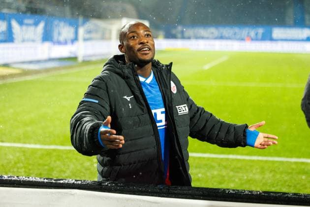 Christian Kinsombi (Rostock) ; GER, FC Hansa Rostock vs. SC Verl, Fußball, Männer, 3. Liga, 13.Spieltag, Spielzeit 2025 2026, 01.11.2025 Rostock Ostseestadion Mecklenburg - Vorpommern Deutschland