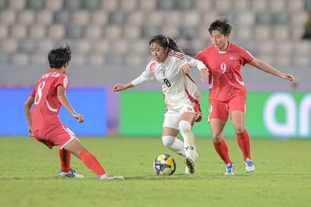 Korea DPR U17, U 17 v Japan U17 - FIFA U17 Women s World Cup Morocco 2025: Quarter-Final Nakamura, number 8, a forward for Japan U-17, is in action during the FIFA U-17 Women s World Cup match in Rabat, Morocco, on November 1, 2025, in the quarter-final between Korea DPR and Japan at the Olympic Stadium. Rabat Morocco  Copyright: xAndreaxxAmatox originalFilename:amato-notitle251101_np71U.jpg