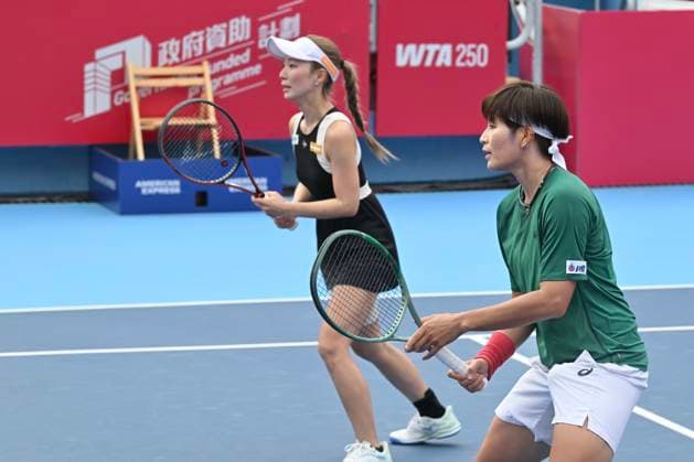 Peangtarn Plipuech And Momoko Kobori In WTA250 Thailand tennis player Peangtarn Plipuech and Japanese tennis player Momoko Kobori during a match at the Hong Kong Tennis Open on November 2, 2025 in Hong Kong. (Photo by Kobe Li Nexpher Images) Hong Kong