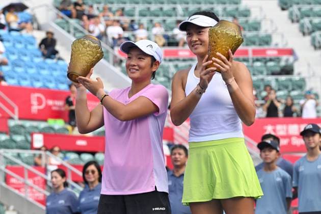 Xinyu Jiang And Yafan Wang Get the Champion In WTA250 Chinese tennis player Xinyu Jiang and Yafan Wang get the champion at the Hong Kong Tennis Open on November 2, 2025 in Hong Kong. (Photo by Kobe Li Nexpher Images) Hong Kong