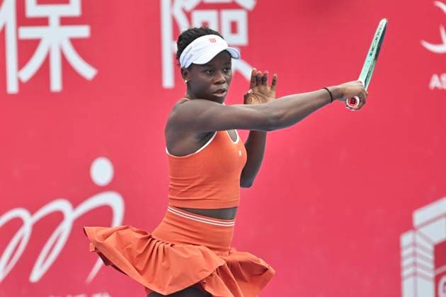 Victoria Mboko In WTA250 Canadian tennis player Victoria Mboko during a match at the Hong Kong Tennis Open on November 2, 2025 in Hong Kong. (Photo by Kobe Li Nexpher Images) Hong Kong