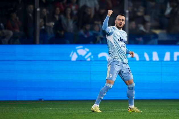US Cremonese v Juventus FC - Serie A Filip Kostic of Juventus FC celebrates after scoring the opening goal during the Serie A football match between US Cremonese and Juventus FC. Cremona Italy Copyright: xNicolòxCampox