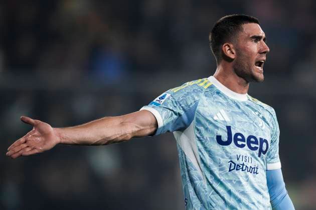 US Cremonese v Juventus FC - Serie A Dusan Vlahovic of Juventus FC reacts during the Serie A football match between US Cremonese and Juventus FC. Cremona Italy Copyright: xNicolòxCampox