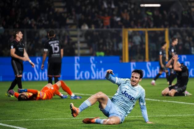 US Cremonese v Juventus FC - Serie A Andrea Cambiaso of Juventus FC celebrates after scoring a goal during the Serie A football match between US Cremonese and Juventus FC. Cremona Italy Copyright: xNicolòxCampox