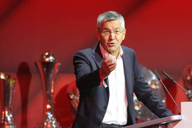 Präsident Herbert Hainer, bei seiner Rede Fussball Jahreshauptversammlung 2025 des FC Bayern München eV 02.11.2025 BMW-Park FOTO: Mladen Lackovic LakoPress
