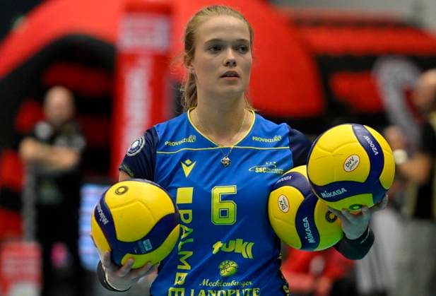 01.11.2025, Schwerins Iris Voss, Volleyball, 1. Bundesliga, Dresdner SC - SC Schwerin, (c) Dresden