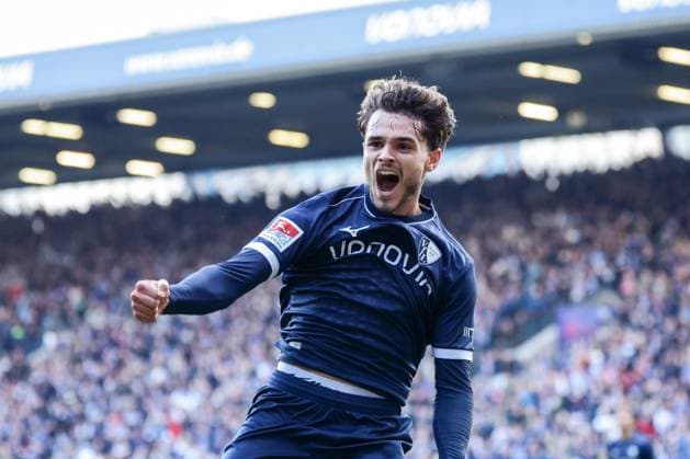 Bochum, Vonovia Ruhrstadion, 02.11.25, GER, Herren, 2. Bundesliga, Saison 2025 - 2026, VfL 1848 Bochum - 1. FC Magdeburg, Kjell Waetjen (VfL Bochum) jubelt nach seinem Tor zum 1: 0 DFB DFL REGULATIONS PROHIBIT ANY USE OF PHOTOGRAPHS AS IMAGE SEQUENCES AND OR QUASI-VIDEO. Copyright: JoachimxBywaletz xJB-Sportfoto