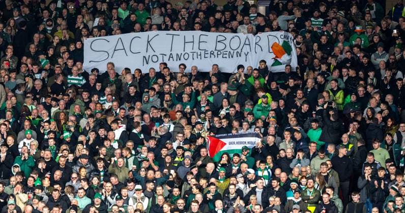 2nd November 2025; Hampden Park, Glasgow, Scotland; Scottish Premier Sports Cup semi final, Rangers versus Celtic; Celtic fans banner  VagelisxGeogriou