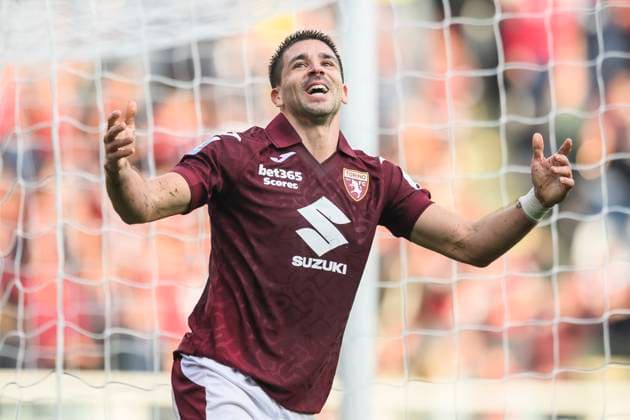 Torino FC v Pisa SC - Serie A Giovanni Simeone of Torino FC reacts during the Serie A football match between Torino FC and Pisa SC. Torino Italy Copyright: xNicolòxCampox