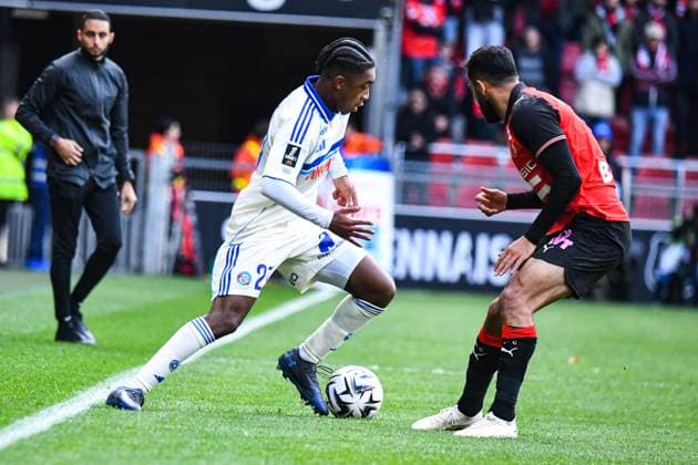 FOOTBALL : Stade Rennais vs RC Strasbourg - Ligue 1 - JournÃ e 11 - 02 11 2025 Samuel Amo-Ameyaw (RC Strasbourg) RennesFrance  Copyright: xBaptistexAutissierx