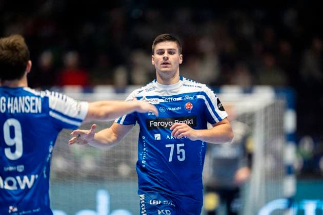 Handball, Golden League Denmark Faeroyene 39 24 Trondheim, Norway 20251102 FaeroyenesRoi Ellefsen A Skipagotu during the Golden League handball match between Denmark and Faeroyene in Trondheim Spektrum Photo Ole Martin Wold NTB Trondheim Norway EDITORIAL USE ONLY RESTRICTED USE FOR BETTING COMPANIES  Copyright: xOlexMartinxWoldx xNTBx