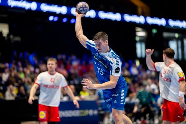 Handball, Golden League Denmark Faeroyene 39 24 Trondheim, Norway 20251102 Faeroyenes Roi Ellefsen A Skipagotu during the Golden League handball match between Denmark and Faeroyene in Trondheim Spektrum Photo Ole Martin Wold NTB Trondheim Norway EDITORIAL USE ONLY RESTRICTED USE FOR BETTING COMPANIES  Copyright: xOlexMartinxWoldx xNTBx
