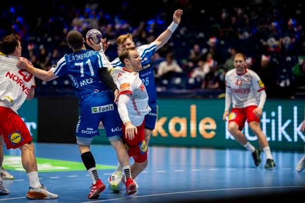 Handball, Golden League Denmark Faeroyene 39 24 Trondheim, Norway 20251102 Denmarks Mathias Gidsel during the Golden League handball match between Denmark and Faeroyene in Trondheim Spektrum Photo Ole Martin Wold NTB Trondheim Norway EDITORIAL USE ONLY RESTRICTED USE FOR BETTING COMPANIES  Copyright: xOlexMartinxWoldx xNTBx
