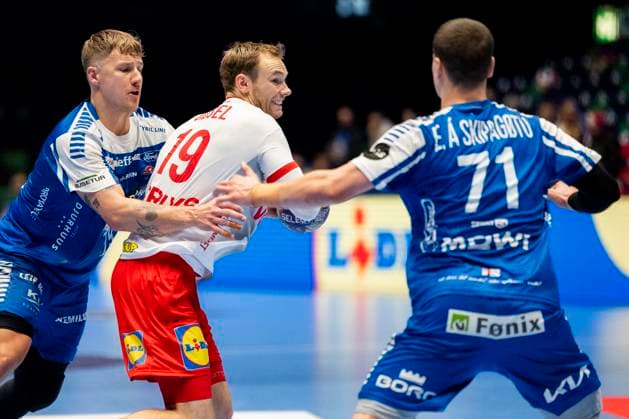 Handball, Golden League Denmark Faeroyene 39 24 Trondheim, Norway 20251102 Denmarks Mathias Gidsel during the Golden League handball match between Denmark and Faeroyene in Trondheim Spektrum Photo Ole Martin Wold NTB Trondheim Norway EDITORIAL USE ONLY RESTRICTED USE FOR BETTING COMPANIES  Copyright: xOlexMartinxWoldx xNTBx