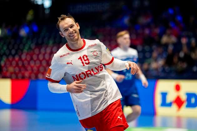 Handball, Golden League Denmark Faeroyene 39 24 Trondheim, Norway 20251102 Denmarks Mathias Gidsel during the Golden League handball match between Denmark and Faeroyene in Trondheim Spektrum Photo Ole Martin Wold NTB Trondheim Norway EDITORIAL USE ONLY RESTRICTED USE FOR BETTING COMPANIES  Copyright: xOlexMartinxWoldx xNTBx
