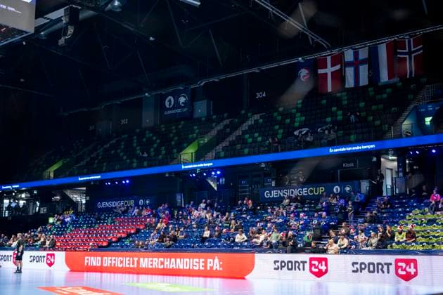 Handball, Golden League Denmark Faeroyene 39 24 Trondheim, Norway 20251102 Small crowd in the stands during the Golden League handball match between Denmark and Faeroyene in Trondheim Spektrum Photo Ole Martin Wold NTB Trondheim Norway EDITORIAL USE ONLY RESTRICTED USE FOR BETTING COMPANIES  Copyright: xOlexMartinxWoldx xNTBx