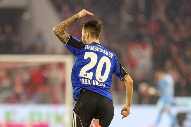Köln, Deutschland, 02.11.25: Fabio Vieira (Hamburger SV) Torjubel, jubelt nach seinem Treffer zum vermeintlichen 2:1 welches vom VAR zurückgenommen wurde waehrend des Spiels der Bundesliga zwischen 1. FC Köln vs Hamburger SV in der RheinEnergieStadion Köln RheinEnergieStadion North Rhine-Westphalia Germany Copyright: xBrauer-Fotoagenturx xAdrianxSchlx