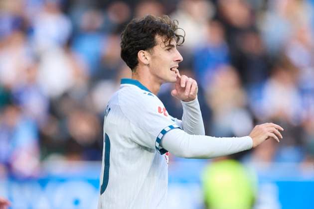 November 2, 2025, Vitoria, Alava, SPAIN: Antoniu Roca of RCD Espanyol reacts during the LaLiga EA Sports match between Deportivo Alaves and RCD Espanyol at Mendizorrotza on November 2, 2025, in Vitoria, Spain. Vitoria SPAIN - ZUMAa181 20251102_zaa_a181_060 Copyright: xRicardoxLarreinax