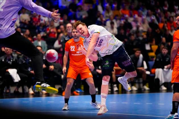 Handball, Golden League Norway Netherlands Trondheim 20251102 Norways Gabriel Setterblom in the Golden League handball match between Norway and the Netherlands in Trondheim Spektrum Photo Ole Martin Wold NTB Trondheim Norway EDITORIAL USE ONLY RESTRICTED USE FOR BETTING COMPANIES  Copyright: xOlexMartinxWoldx xNTBx