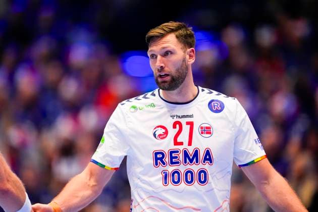 Handball, Golden League Norway Netherlands Trondheim 20251102 Norways Harald Reinkind in the Golden League duckball match between Norway and the Netherlands in Trondheim Spektrum Photo Ole Martin Wold NTB Trondheim Norway EDITORIAL USE ONLY RESTRICTED USE FOR BETTING COMPANIES  Copyright: xOlexMartinxWoldx xNTBx