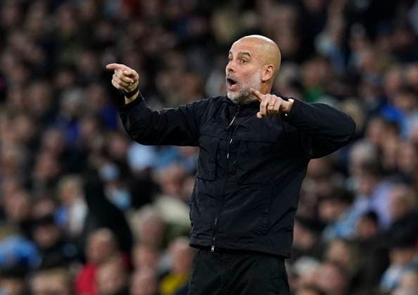 Manchester, England, 2nd November 2025. Pep Guardiola coach of Manchester City during the Manchester City vs AFC Bournemouth Premier League match at the Etihad Stadium, Manchester. Picture credit should read: Andrew Yates Sportimage EDITORIAL USE ONLY. No use with unauthorised audio, video, data, fixture lists, club league logos or live services. Online in-match use limited to 120 images, no video emulation. No use in betting, games or single club league player publications. SPI_021_AY_MAN_CITY_BOURN SPI-4256-0020