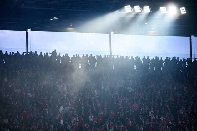 COLOGNE, GERMANY - 2 NOVEMBER, 2025: Fans - The football match of Bundesliga 1.FC Koeln vs Hamburger SV at Rhein Energie Stadion.  Copyright: xVITALIIxKLIUIEVx