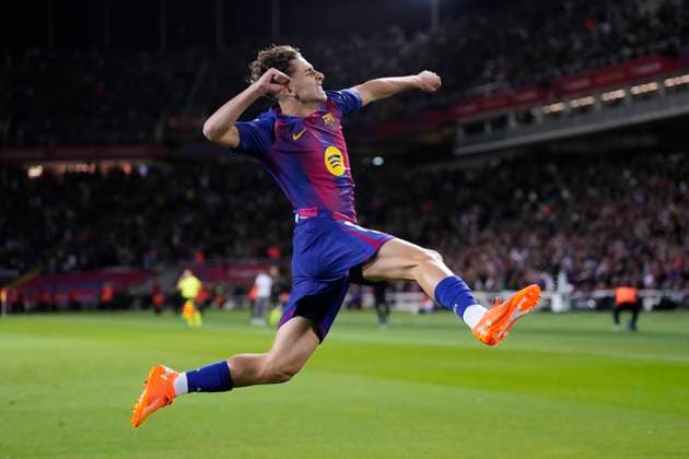 FC Barcelona, Barca v Elche CF - LaLiga EA Sports Fermin Lopez central midfield of Barcelona and Spain celebrates the goal of his team during the La Liga EA Sports match between FC Barcelona and Elche CF at Estadi Olimpic Lluis Companys on November 2, 2025 in Barcelona, Spain. Barcelona Spain  Copyright: xJosexBretonx originalFilename:bretonhernandez-fcbarcel251102_np1Se.jpg