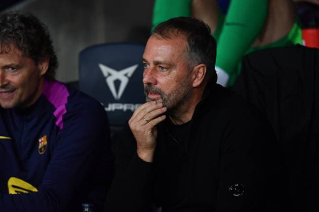 FC Barcelona, Barca v ELCHE CF. OLIMPIC STADIUM LLUIS COMPANYS. MONTJUIC,BARCELONA. November 2,2025 FC BARCELONA vs ELCHE CF November 2 ,2025 Hansi Flick head coach of FC Barcelona during the match between FC Barcelona and Elche CF corresponding to the ninth day of La Liga EA Sports at at Olimpic Stadium Lluis Companys of MontjuÃ¯c in Barcelona, Spain. Barcelona ESP Copyright: xS.xRosx