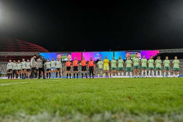 Teams on the field during the FIFA U-17 Women s World Cup Morocco 2025 quarter-final match between Mexico and Italy in Rabat, Morocco, on November 2, 2025, at the Olympic Stadium  Copyright: xAndreaxAmato IPAxSportx xipa-agency.netx xx IPA_67418359 IPA_Agency_IPA67418359