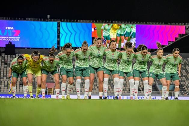 Italy on the field during the FIFA U-17 Women s World Cup Morocco 2025 quarter-final match between Mexico and Italy in Rabat, Morocco, on November 2, 2025, at the Olympic Stadium  Copyright: xAndreaxAmato IPAxSportx xipa-agency.netx xx IPA_67418369 IPA_Agency_IPA67418369