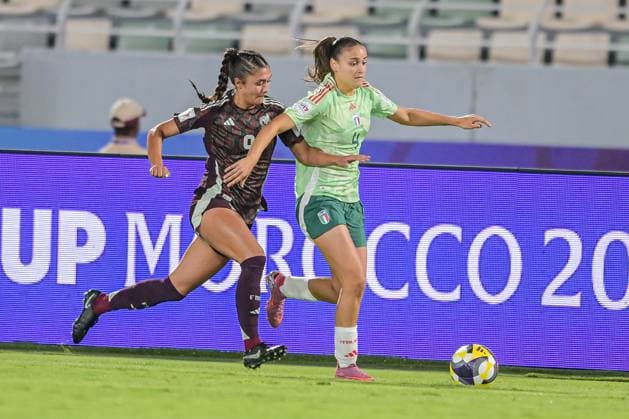 4 Verrini (Defender) of Italy U-17 is in action during the FIFA U-17 Women s World Cup Morocco 2025 quarter-final match between Mexico and Italy in Rabat, Morocco, on November 2, 2025, at the Olympic Stadium  Copyright: xAndreaxAmato IPAxSportx xipa-agency.netx xx IPA_67418395 IPA_Agency_IPA67418395
