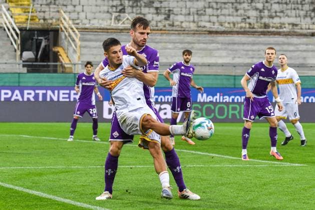 CALCIO - Serie A - ACF Fiorentina vs US Lecce Medon Berisha (Lecce) during ACF Fiorentina vs US Lecce, Italian soccer Serie A match in Florence, Italy, November 02 2025 Florence Italy  Copyright: xIPAxSport ABACAx