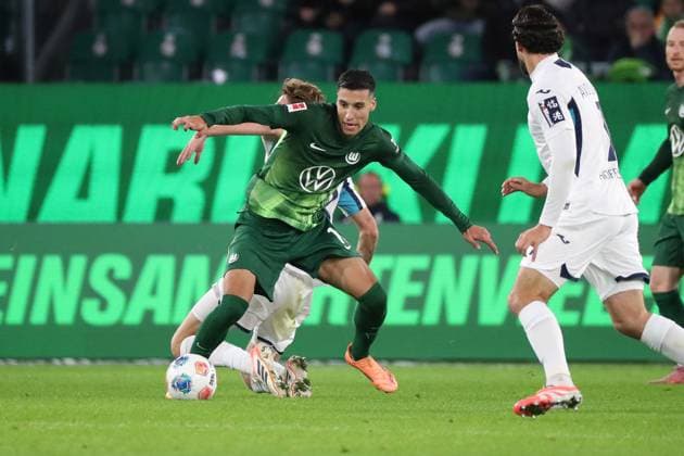 VfL vs. Hoffebheim, 1. BL Wolfsburg, 02.11.2025, FUßBALL - VfL Wolfsburg vs. TSG 1899 Hoffenheim, 1. BL, Saison 2025 26. Adam Daghim (VfL Wolfsburg) Wolfsburg