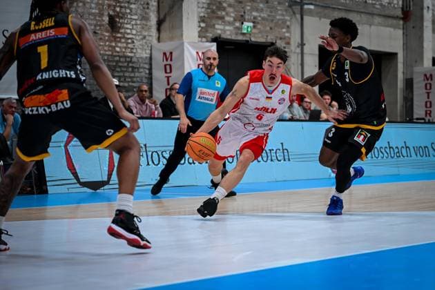 Barmer 2. Basketball Bundesliga ProA: Rheinstars Köln vs. Bozic Estriche Knights Kirchheim, 02.11.2025 Jasper Günther (RheinStarsKöln 6), Barmer 2. Basketball Bundesliga ProA: Rheinstars Köln vs. Bozic Estriche Knights Kirchheim am 02.11.2025 in der Motorworld Köln in Koeln (Nordrhein-Westfalen) Copyright: xBEAUTIFULxSPORTS Mueller-Laschetx
