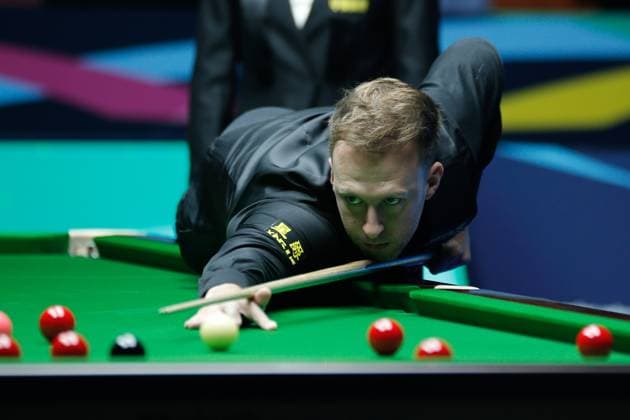 NANJING, CHINA - NOVEMBER 03: Judd Trump of England plays a shot in the second round match against Matthew Stevens of Wales on day 2 of International Championship 2025 at SNC National Fitness Center on November 3, 2025 in Nanjing, Jiangsu Province of China.  Copyright: xTaixChengzhex 111601548509