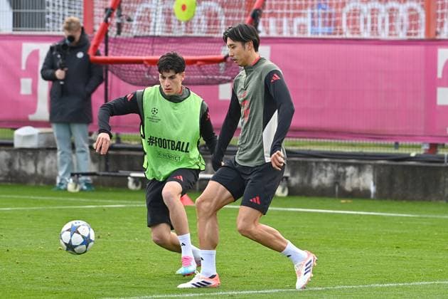 NO SALES IN JAPAN! Hiroki ITO (Bayern Muenchen), Aktion,Zweikampf. Abschlusstraining am 03.11.2025 Fussball Champions League,Saison 2025 26 Paris Saint Germain- FC Bayern Muenchen