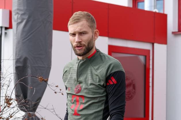 Konrad Laimer (FC Bayern Muenchen, 27), GER, Abschlusstraining, FC Bayern Muenchen, Fussball, UEFA Champions League, Liga-Phase, 4. Spieltag, Saison 2025 2026, 03.11.2025, GER, Abschlusstraining, FC Bayern Muenchen, Fussball, UEFA Champions League, Liga-Phase, 4. Spieltag, Saison 2025 2026, 03.11.2025 Muenchen Copyright: xEibner-Pressefoto JennixMaulx EP_JML