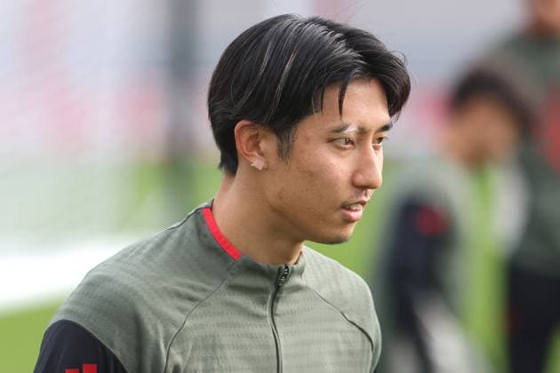 21 Hiroki Ito, Portraet, Portrait, Fussball Abschlusstraining UEFA Champions League Spiel - Paris Saint-Germain vs. FC Bayern München 03.11.2025 Trainingsgelände, Säbenerstr. FOTO: Mladen Lackovic LakoPress