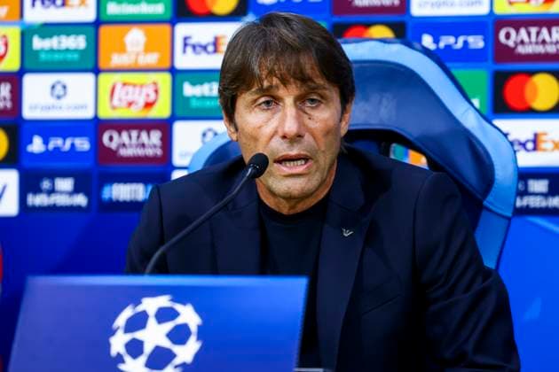 press conference, PK, Pressekonferenz SSC Napoli Napoli™s Italian coach Antonio Conte during the UEFA Champions League 2025 26 League Phase MD4 against Eintracht Frankfurt at Stadio Maradona on November 3, 2025 in Naples. ABPH0001 Copyright: xAntonioxBalascox