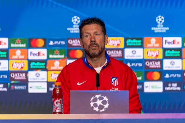November 3, 2025, Madrid, Madrid, Spain: DIEGO PABLO SIMEONE, head coach of ATLETICO DE MADRID speaking during the press conference, PK, Pressekonferenz prior to the Champions League match, group stage match 4, ATLETICO DE MADRID - UNION SG. November 3, 2025, Riyadh Air Metropolitan Stadium, Madrid, Spain. Madrid Spain - ZUMAc312 20251103_zsp_c312_002 Copyright: xOscarxManuelxSanchezx