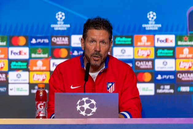 November 3, 2025, Madrid, Madrid, Spain: DIEGO PABLO SIMEONE, head coach of ATLETICO DE MADRID speaking during the press conference, PK, Pressekonferenz prior to the Champions League match, group stage match 4, ATLETICO DE MADRID - UNION SG. November 3, 2025, Riyadh Air Metropolitan Stadium, Madrid, Spain. Madrid Spain - ZUMAc312 20251103_zsp_c312_020 Copyright: xOscarxManuelxSanchezx