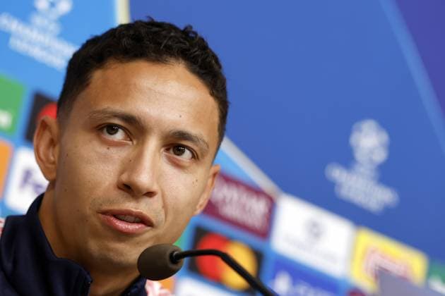 PIRAEUS - Mauro Junior of PSV Eindhoven during the MD-1 press conference, PK, Pressekonferenz prior to the UEFA Champions League match against Olympiacos FC at the Georgios Karaiskakis Stadium on November 3, 2025, in Piraeus, Greece. ANP MAURICE VAN STEEN UEFA Champions League 2025-2026 xVIxANPxSportx xxANPxIVx 541133587 originalFilename: 541133587.jpg