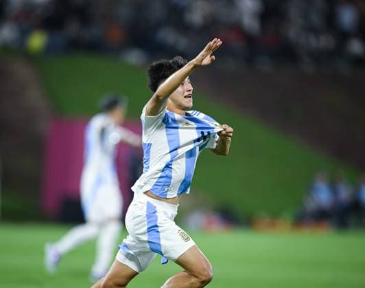 Fussball, Junioren U 17 WM 2025 Vorrunde 03.11.2025 Gruppe D Argentinien - Belgien JUBEL Argentinien; Torschuetze zum 1-0 Ramiro Tulian
