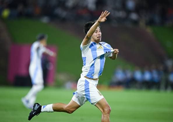 Fussball, Junioren U 17 WM 2025 Vorrunde 03.11.2025 Gruppe D Argentinien - Belgien JUBEL Argentinien; Torschuetze zum 1-0 Ramiro Tulian