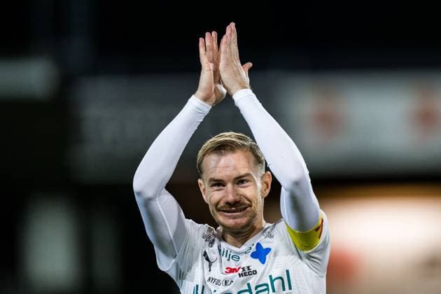 251103 Värnamos Freddy Winsth inför fotbollsmatchen i Allsvenskan mellan Värnamo och Mjällby den 3 november 2025 i Värnamo. Copyright: NICLASxJÖNSSON BB251103NO003